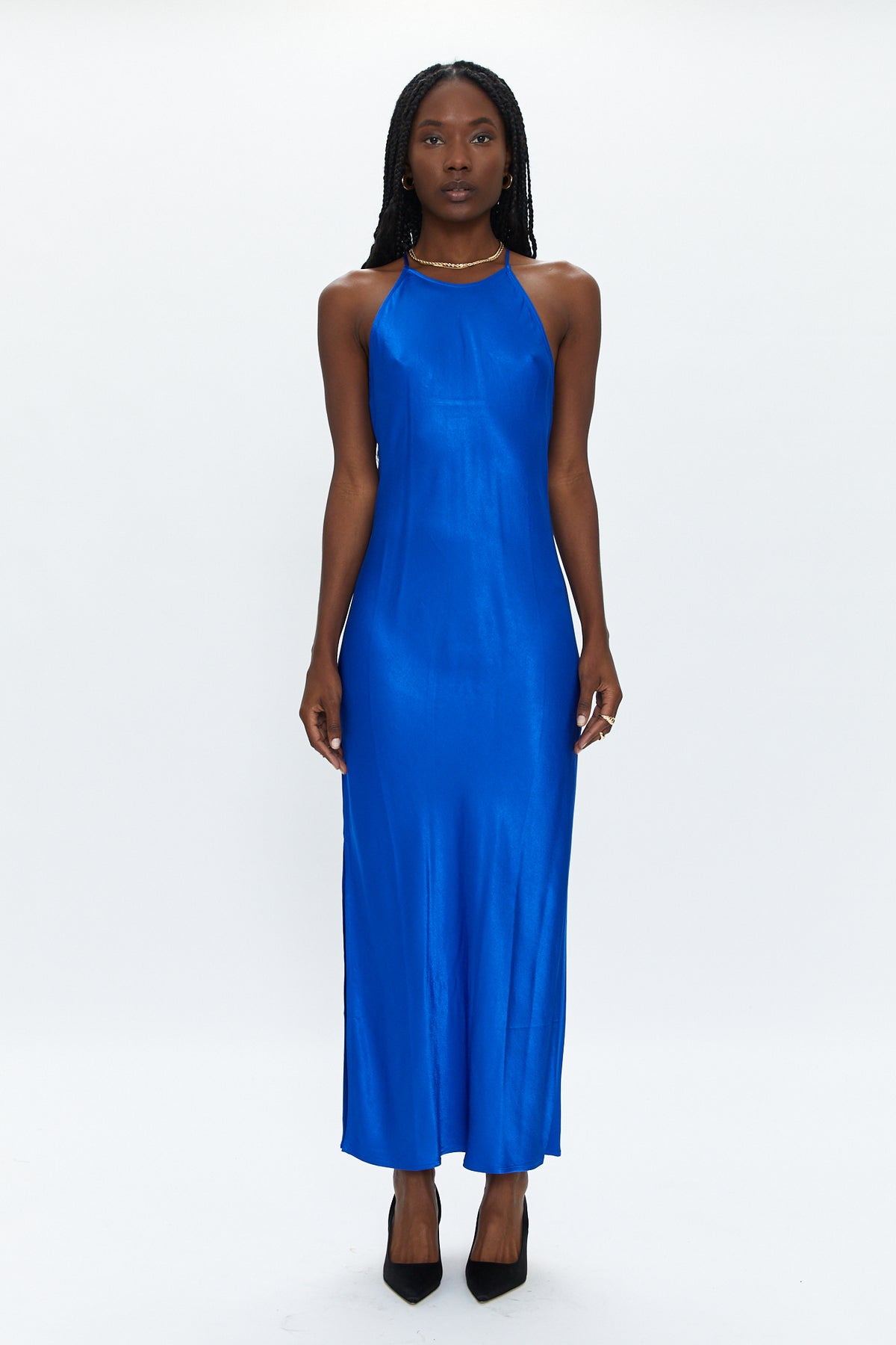 Kristi Halter Slip Dress - Cobalt
            
              Sale